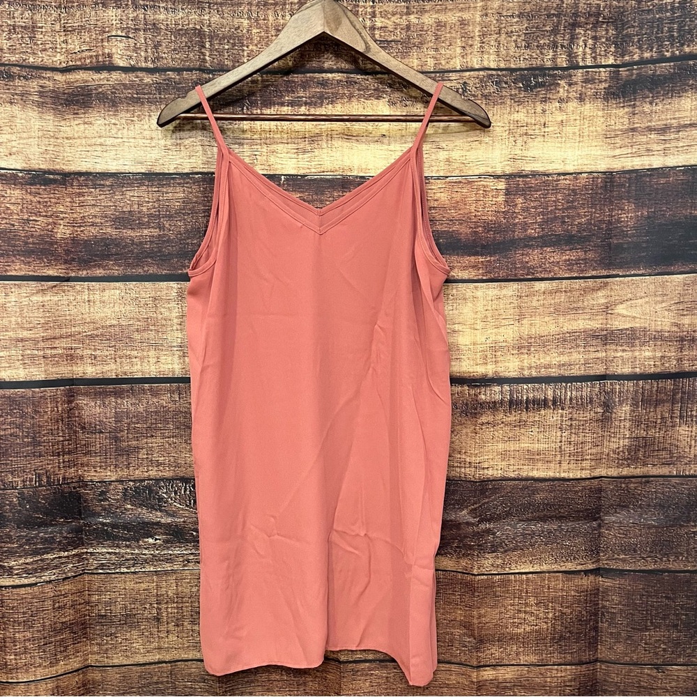 Mauve Tiered Midi Shift Dress Three Eighty Two Size Large - Picture 8 of 8